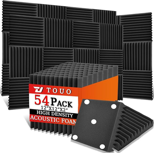 54 Pack Acoustic Panels – Sound Proof Foam Panels by TOUO