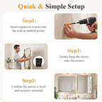 NEWBULIG 28X36 Inch Bathroom Mirror - Image 5