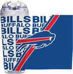 NFL Football 24oz Acrylic Tumbler with Hinged Lid, Officially Licensed Double Wall Tumbler for NFL Fans