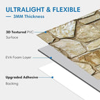 COMSTICKC 3D Faux Stone Wall Panels Peel and Stick, DIY UrltraLight PVC Fake - Image 4