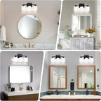 FonmYim Black Bathroom Light Fixtures, 3-Light Modern Vanity Light Over Mirror - Image 3