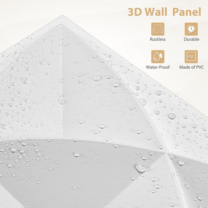 Heikki 30 Pack 3D Wall Panel for Interior Wall Décor, PVC Flower Textured Wall - Image 2