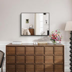 KOCUUY Black Mirror, 24x30 Inch Rectangle Bathroom Mirror - Image 6