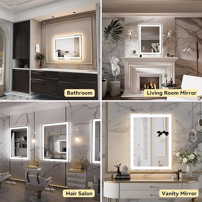 20x28 LED Bathroom Mirror with Lights, Super Bright Front & Backlit Vanity - Image 9