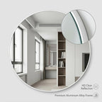HARRITPURE Round Mirror 20" White Wall Mounted Circle Mirrors Vanity Mirror - Image 3