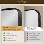 TETOTE 32 x 36 Inch Black Mirror - Image 2