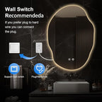 LED Bathroom Mirror with Lights, 25x35 in Asymmetrical Led Bathroom Mirror - Image 5