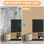 Arthome Peel and Stick Slat Wall Panels 15.7 "x240, Self-Adhesive PVC Wood - Image 7