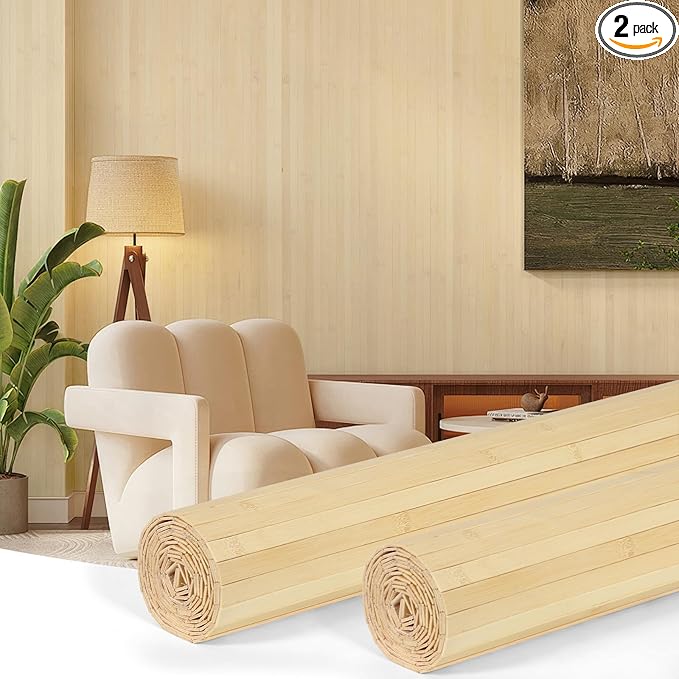 LUCKUP Bamboo Wall Panel for Interior Wall Decor, Kitchen & Office by LUCKUP