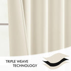 MIULEE Birch Back Tab Blackout Curtains 108 Inch Long 2 Panels Set - Image 7