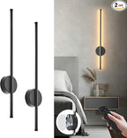 Battery Operated Modern Wall Sconces Set of Two, Rechargeable Wireless Wall by KARTOOSH