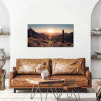 Sunset Sonoran Desert Wall Art Cactus Decor Arizona Mountain Wall Art Pictures - Image 2