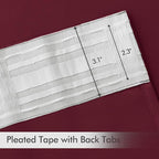 MIULEE Christmas Wine Red Back Tab Blackout Curtains 108 Inch Long 2 Panels Set - Image 4
