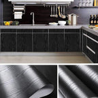 practicalWs Black Wood Contact Paper 23.6'' x 236.2'' Peel and Stick Wood - Image 2