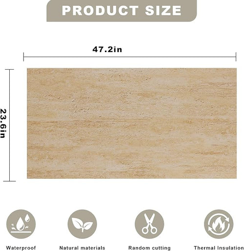 3D Wall Panels - 4PCS 47.2"x23.6" Faux Stone Wall Covering - MCM Modified Clay - Image 2