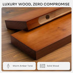Homeforia Floating 60 inch Oak Shelves, High End Solid Real Wood 60inch - Image 4