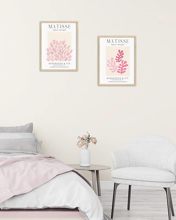 HesenDot Unframed Matisse Pink Wall Art, 12x16in Canvas Prints Poster, - Image 6