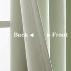 IGEMAEVE Sage Green Curtains 96 Inch Length 2 Panels Set, Light Filtering - Image 4