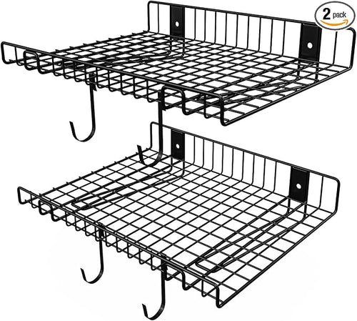 2 Pack Garage Wall Shelf, Wall Mounted Storage Shelves, Heavy Duty Metal Shelves by Riciakik