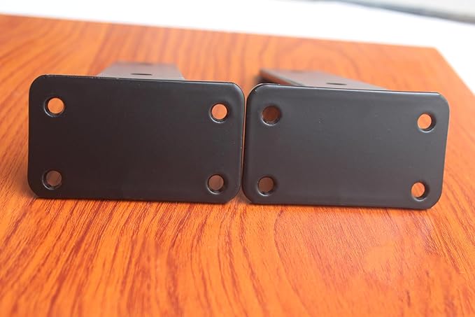 12 Pack - 4 inch Black Hidden L Shelf Bracket Iron Floating Shelf Brackets - Image 3