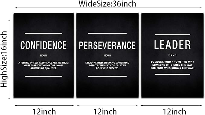 KAWAHONE Motivation Wall Poster Framed, Inspirational Leader Confidence - Image 6