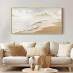 Framed Neutral Coastal Beach Wall Art - Image 2