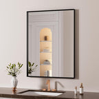 LOAAO Black Bathroom Mirror 20"X30" by LOAAO