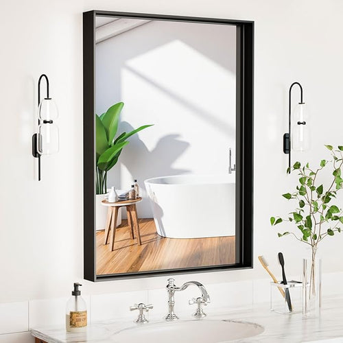 20”x 28” Black Bathroom Mirrors by Dimelax