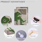 ALMLZL Funny Smoking Frog Wall Art Humorous Animal Whimsical Green Frog Canvas - Image 6