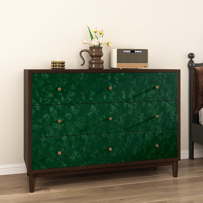 Wallercity Emerald Green Velvet Wallpaper Peel and Stick Felt Drawer Liner Self - Image 7