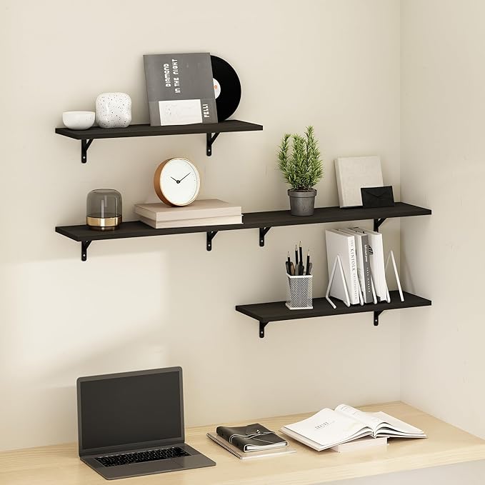 Furinno Rossi Floating Shelves for Wall Set of 4, 23-Inch Wall Shelf, Floating - Image 2