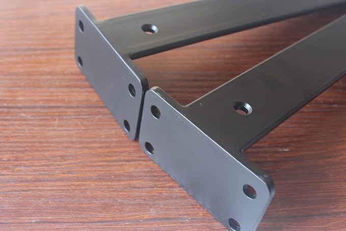 12 Pack - 4 inch Black Hidden L Shelf Bracket Iron Floating Shelf Brackets - Image 7