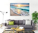 Baisuart S02269 Canvas Prints Wall Art Beach Sunset Paintings Ocean Waves - Image 5