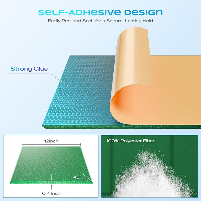 22 Pack Self-Adhesive Acoustic Panels, Soundproof Wall Panels - Image 2
