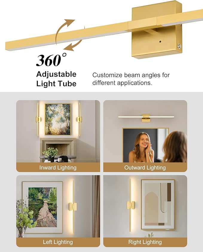 Rayogale 32 Inch Rechargeable Wall Sconce - Image 4