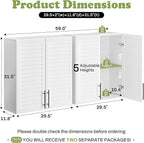 Furnaza 60" W Laundry Room Wall Cabinet - Image 2
