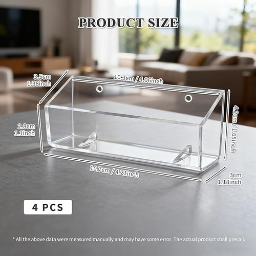 4 Pack Acrylic Business Card Holder, Wall Mount Name Card Holder, Office - Image 2