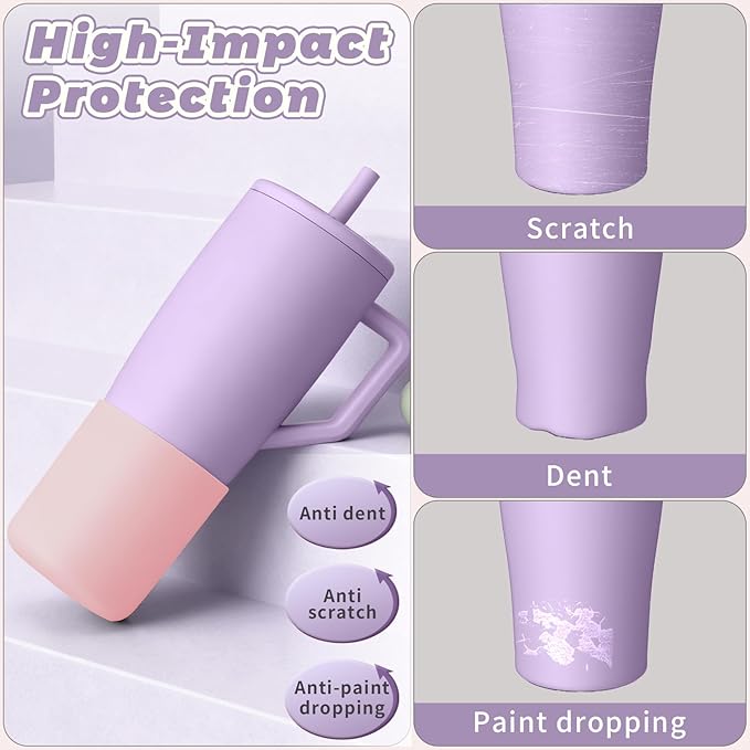 Tall Silicone Boot Compatible with Brumate Era 40 oz 30 oz Tumbler with Handle, Protective Anti-Slip & Anti-Scratches Cover Bumper Accessories