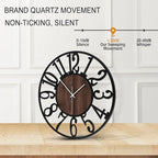 Large Wall Clock for Living Room Decor, 24 Inch Non Ticking Silent, Battery - Image 4