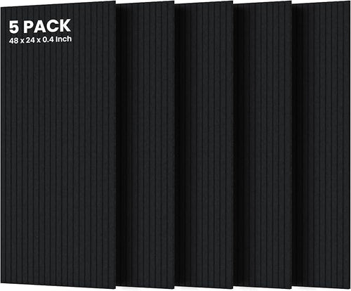 5 Pack Acoustic Panels, 47.2 x 23.6 x 0.35 Inch Sound Proof Panels by TO-TH