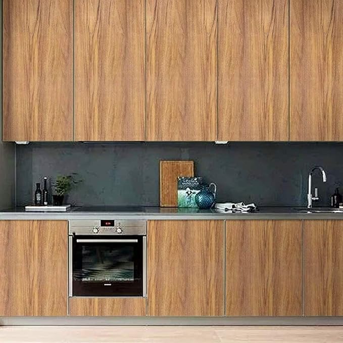 COSNIGHT 23.6" ×236" Wood Grain Wallpaper Peel and Stick Vinyl Film Self - Image 3