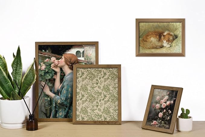ANERZA 16 PCS Framed Vintage Wall Art Decor, French Country Wall Prints - Image 5