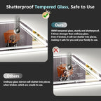 48x28 LED Bathroom Mirror with Lights, Backlit and Front Lit Anti-Fog Lighted - Image 7