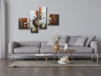 Wieco Art -Stretched and Framed 100% Hand-painted Modern Canvas Wall Art - Image 2