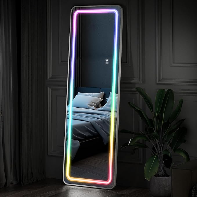Koonmi LED Full Length Mirror, RGB Color Changing Lights, 7 Dynamic Modes - Image 7