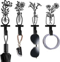 Decorative Wall Hooks, Metal Flowers Wall Decor by Unknown