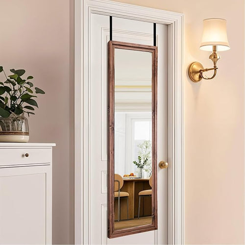 50"x16" Door Mirror, Rustic Full Length Mirror, Over The Door Hanging Mirrors by Unknown
