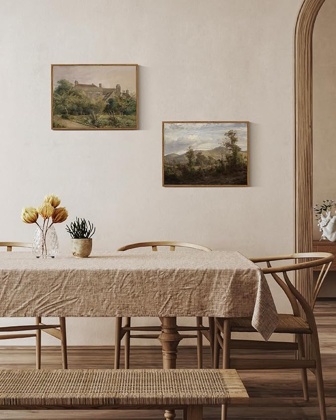 InSimSea Framed Canvas Wall Art Vintage Decor, Nature Landscape Paintings - Image 3