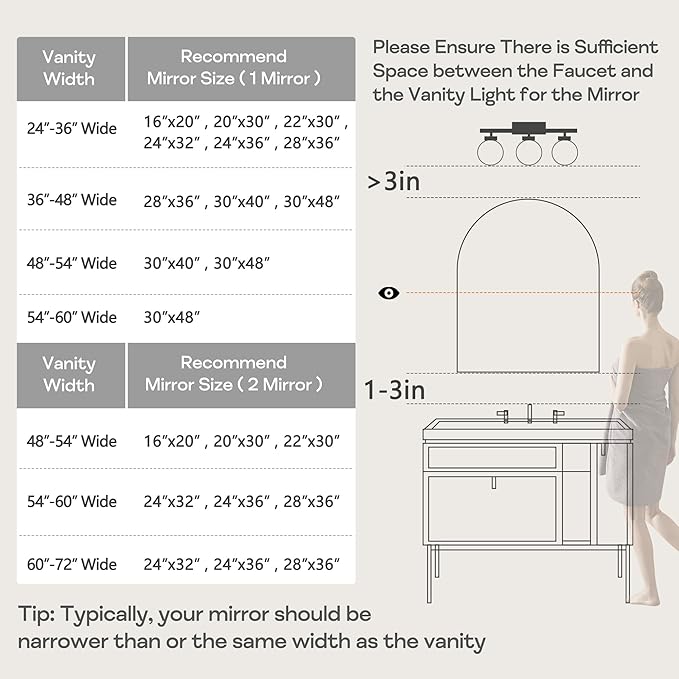 22" x 30" Gold Arched Mirror, Arch Bathroom Vanity Wall Mirror, Modern Aluminum - Image 7