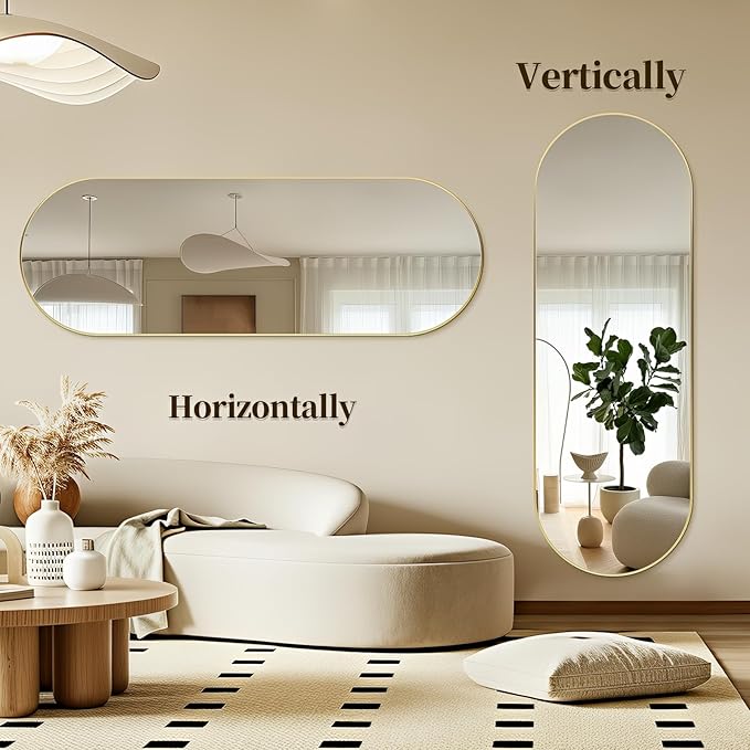 Oval Full Length Mirror, Ultra-Clear Explosion-Proof Dressing Mirror, Simple & - Image 7